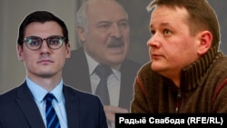 Зьлева направа: Арцём Брухан, Аляксандар Лукашэнка, Андрэй Ягораў, каляж