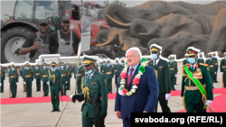 Александр Лукашенко в Африке. Иллюстративный фотоколлаж