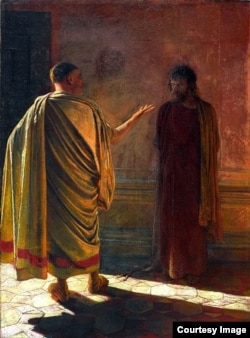 Николай Ге. Что есть истина? Христос и Пилат