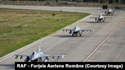 Част от мерките за отбраната не небето над границата на Румъния при Дунав е изпращането на допълнителни американски изтребители F-16 за охрана