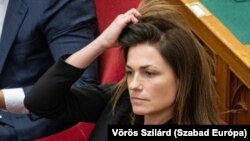 Հունգարիայի արդարադատության նախարար Ջուդիթ Վարգան խորհրդարանում, արխիվ