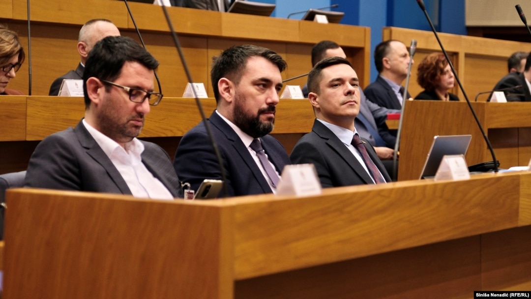Босна и Херцеговина -Милош Букејловиќ, министер за правда на РС, за време на седницата на Народното собрание на Република Српска, Бања Лука, 21 март 2023 година