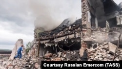 Последствия взрыва в российском городе Сергиев Посад, 9 августа 2023 года. 