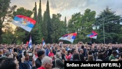 Protest prosrpskih organizacija protiv Vlade Crne Gore u Podgorici, 22. maja 2024.