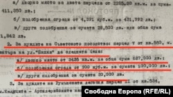 Parte a Protocolului 38 din 31 octombrie 1957 al Consiliului Popular al orașului Sofia.