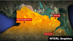 Северный Крым, опорные пункты российской обороны. Коллаж