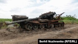 Знищений російський танк, Запорізька область, липень 2023 року