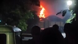 Пожар в церкви после нападения вооруженных людей в Махачкале. 23 июня 2024 года