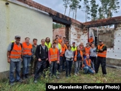 Ольга Коваленко с волонтёрами