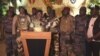 Телевизиското обраќање на воените лидери кои ја презедоа власта во Габон 