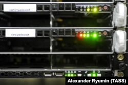 Servers used by Yandex, located in the town of Sasovo, southeast of Moscow (file photo)