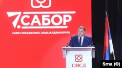 Milorad Dodik na stranačkom kongresu SNSD-a u Doboju, 30. septembra 2023. godine.