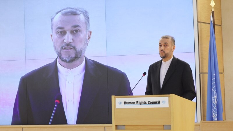 ده‌ها  نماینده در شورای حقوق بشر سازمان ملل جلسه سخنرانی وزیر خارجه ایران را ترک کردند