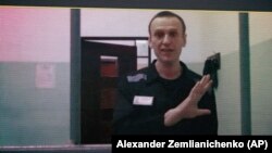 Javljanje Alekseja Navaljnog na ročištu putem video linka iz zatvora Melehovo, Rusija, 23. avgusta 2023.