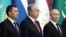 Президент Росії Володимир Путін, президент Казахстану Касим-Жомарт Токаєв і президент Киргизстану Садир Жапаров