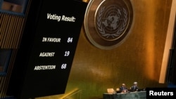 Rezultati glasanja o Rezoluciji o genocidu u Srebrenici, Njujork, SAD, 24. maja 2024.