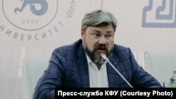 Костянтин Малофєєв виступає на Російському наукововому форумі Всесвітнього російського народного собору (ВРНС). 14 травня 2024 року