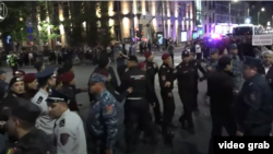 Armenia - Police break up an opposition rally in Yerevan, April 24, 2024,