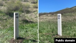 The first border signs on the newly delimited Azerbaijani-Armenian border appeared in April.