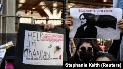 Пратэст іранскай дыяспары ў Нью-Ёрку, ЗША, супраць рэпрэсій рэжыму ў Іране. Архізнае фота
