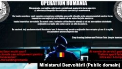 Sub denumirea „Operațiunea România”, hackerii își promovau servicii de criptomonede sau de alte atacuri cibernetice.