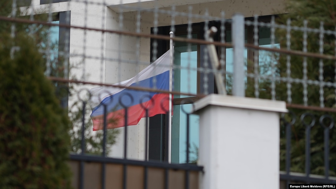 Clădirea Ambasadei Federației Ruse la Chișinău, iunie 2023