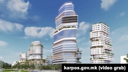 Визуелизација на проектот за изградба на висококатници кај Алумина во општина Карпош.