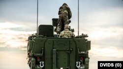 Stryker – сімейство восьмиколісних броньованих бойових машин, що у різних конфігураціях може перевозити піхоту та використовувати на своїй базі різну зброю, техніку й електроніку