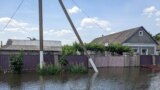 Ukraine -- Mykolaiv region -- the village of Afanasiyivka flooded