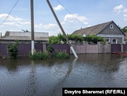 Село Афанасьевка в Николаевской области затоплено после катастрофы на Каховской гидроэлектростанции, лето 2023 года