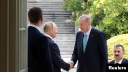 Президент России Владимир Путин встретился с президентом Турции Таипом Эрдоганом в Сочи, 4 сентября 2023 года