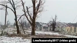 Разрушенная Яковлевка на видео из телеграмм-канала Дениса Казанского