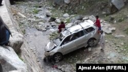 تصویر از حادثهٔ ترافیکی در ولایت تخار