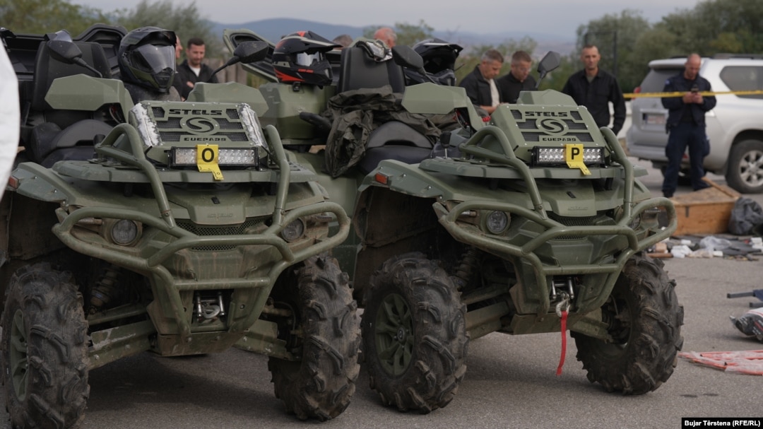 Kosovo Police Display Confiscated Weapons Following Monastery Attack