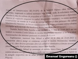 NUP caz carnati Pleșcoi la Ministerul Sănătății