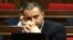 Armenia - Economy Minister Vahan Kerobian attends the Armenian goverment's question-and-answer session in parliament. 