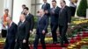 Лидеры пяти стран Центральной Азии и президент Азербайджана Ильхам Алиев на саммите в Душанбе.