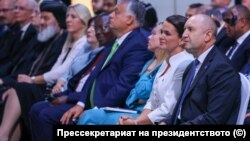 Президентът Румен Радев по време на форума „Семейството е ключът към сигурността“ в Будапеща