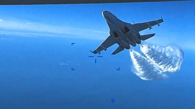 აშშ-მა გამოაქვეყნა რუსული ავიაგამანადგურებლისა და ამერიკული დრონის შეჯახების ამსახველი ვიდეო