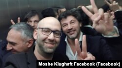 Архивная фотография — Моше Клюгхафт и лидеры «Грузинской мечты»