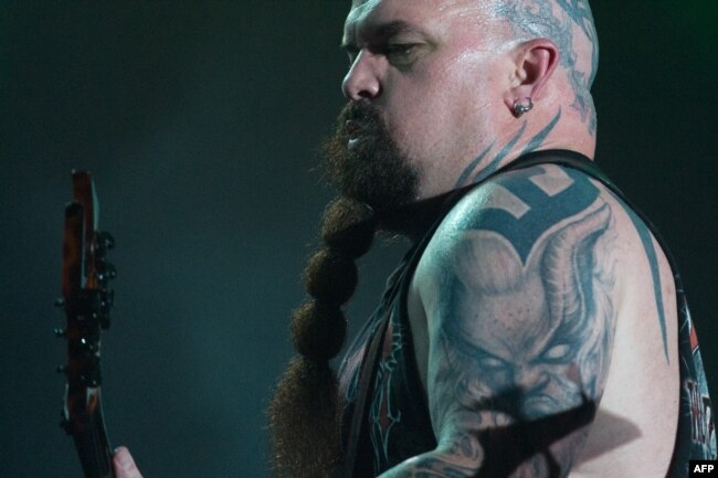 Кери Кинг по време на концерт на Slayer на фестивала Rock in Rio в Рио де Жанейро, Бразилия, 22 септември 2013 г.