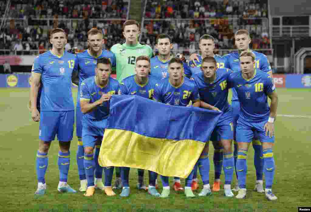 Украинската репрезентација пред мечот во Скопје