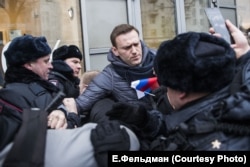 28 января Алексей Навальный был задержан на Тверской улице в самом начале акции в рамках забастовки избирателей