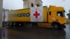 The Russian Red cross shipment was transported through Azerbaijani territory, reopening a transport link that had been closed since Nagorno-Karabakh broke away from Baku in a war that ended three decades ago.