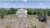 Ukraine -- Flooded Nova Kakhovka - screenshot of a video from social networks