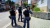 Pjesëtarë të Policisë së Kosovës në Mitrovicë të Veriut më 13 qershor 2023.