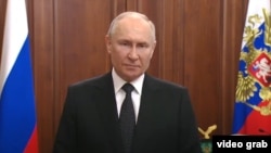 Владимир Путин выступает с телевизионным обращением. 24 июня 2023 года