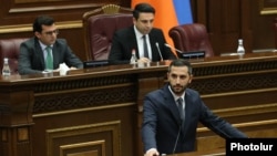 Armenia - Ruben Rubinian speaks during a session of the Armenian parliament, Yerevan, June 11, 2024.