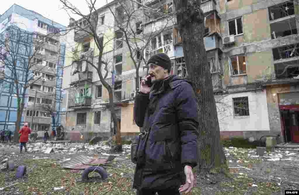 The strike in Dnipro shattered windows in residential buildings...&nbsp;