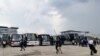 Serbia -- Buses from different parts of Serbia and neighboring countries transported citizens to the rally of Serbian President Aleksandar Vucic, Belgrade, May 26, 2023